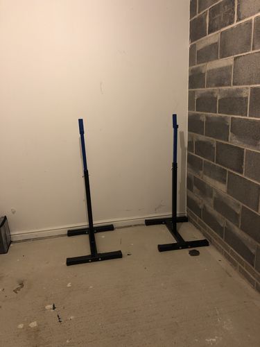 Customer photo review of NEW Iron-Strength Colourful Squat Stands 300kg Pair