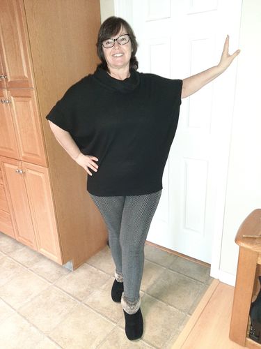 Customer photo review of M Rena Sweater Legging (Chevron)