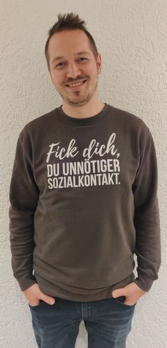 Customer photo review of F!ck dich, du unnötiger Sozialkontakt  - Unisex Pullover