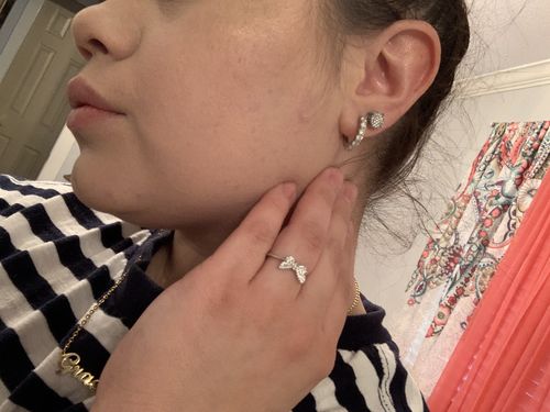 Customer photo review of Dainty Butterfly Ring
