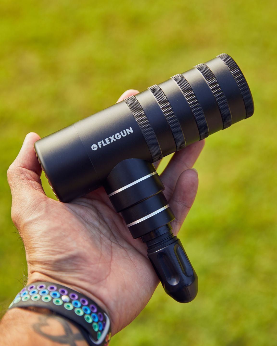 Customer photo review of Flexgun mini. Compact Massage Gun