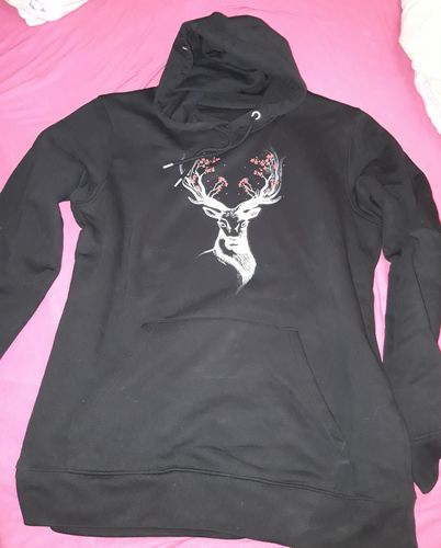 Customer photo review of HIRSCH BLÜTEN- Bio Unisex Hoodie (PREMIUM)
