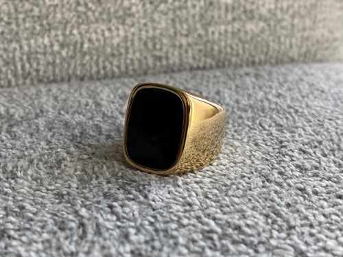 Customer photo review of ONYX RING SILVER AND GOLD