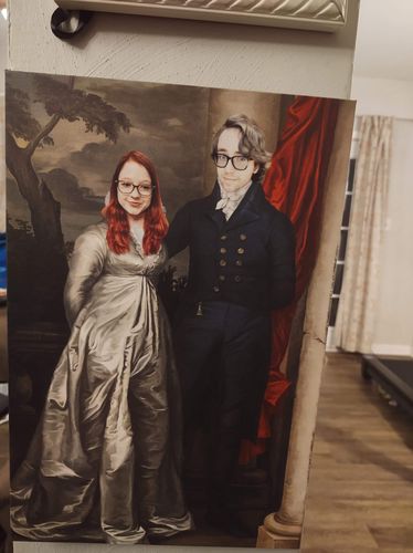Customer photo review of The Dinner Date - Custom Canvas