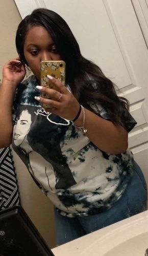 Customer photo review of Full Shine Sew In Hair Weft Bundles 100% Remy Human Hair Jet Black (#1)