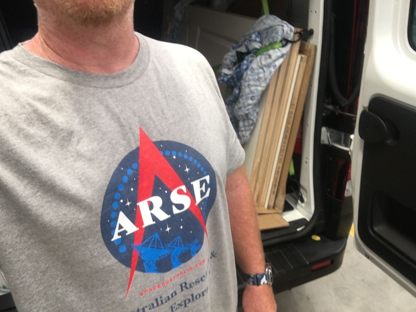 Customer photo review of Launch Tee - Grey