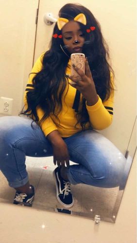 Customer photo review of Full Shine Sew In Hair Weft Bundles 100% Remy Human Hair Jet Black (#1)