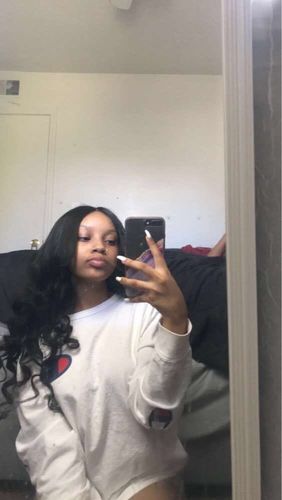 Customer photo review of Full Shine Sew In Hair Weft Bundles 100% Remy Human Hair Jet Black (#1)