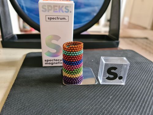Customer photo review of SPEKS SPECTRUM - RAINBOW ARRAY of Magnetic balls that meet Australian standards