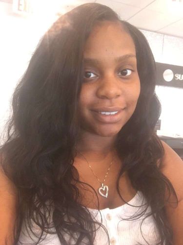 Customer photo review of Full Shine Sew In Hair Weft Bundles 100% Remy Human Hair Jet Black (#1)