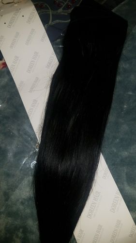 Customer photo review of Full Shine Clip in Extensions 100% Remy Human Hair 7 Pieces Jet Black (#1)