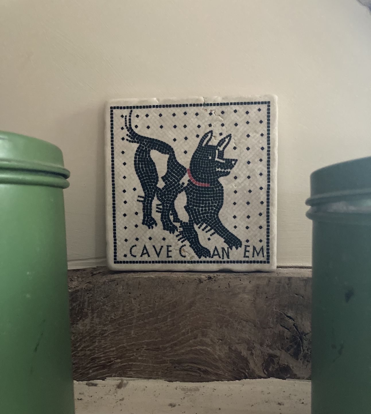 Customer photo review of Cave Canem mosaico di Pompei - mattonella in marmo