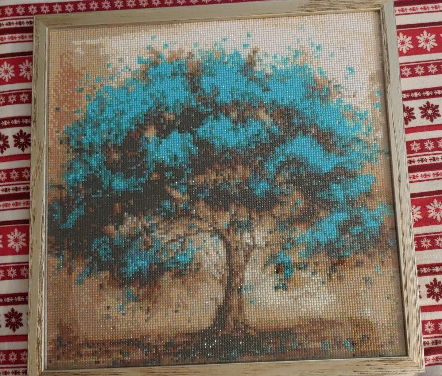 Customer photo review of Green Tree - Diamond Painting Kit