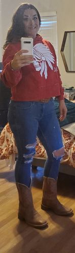 Customer photo review of 1- Apache Crop Hoodie