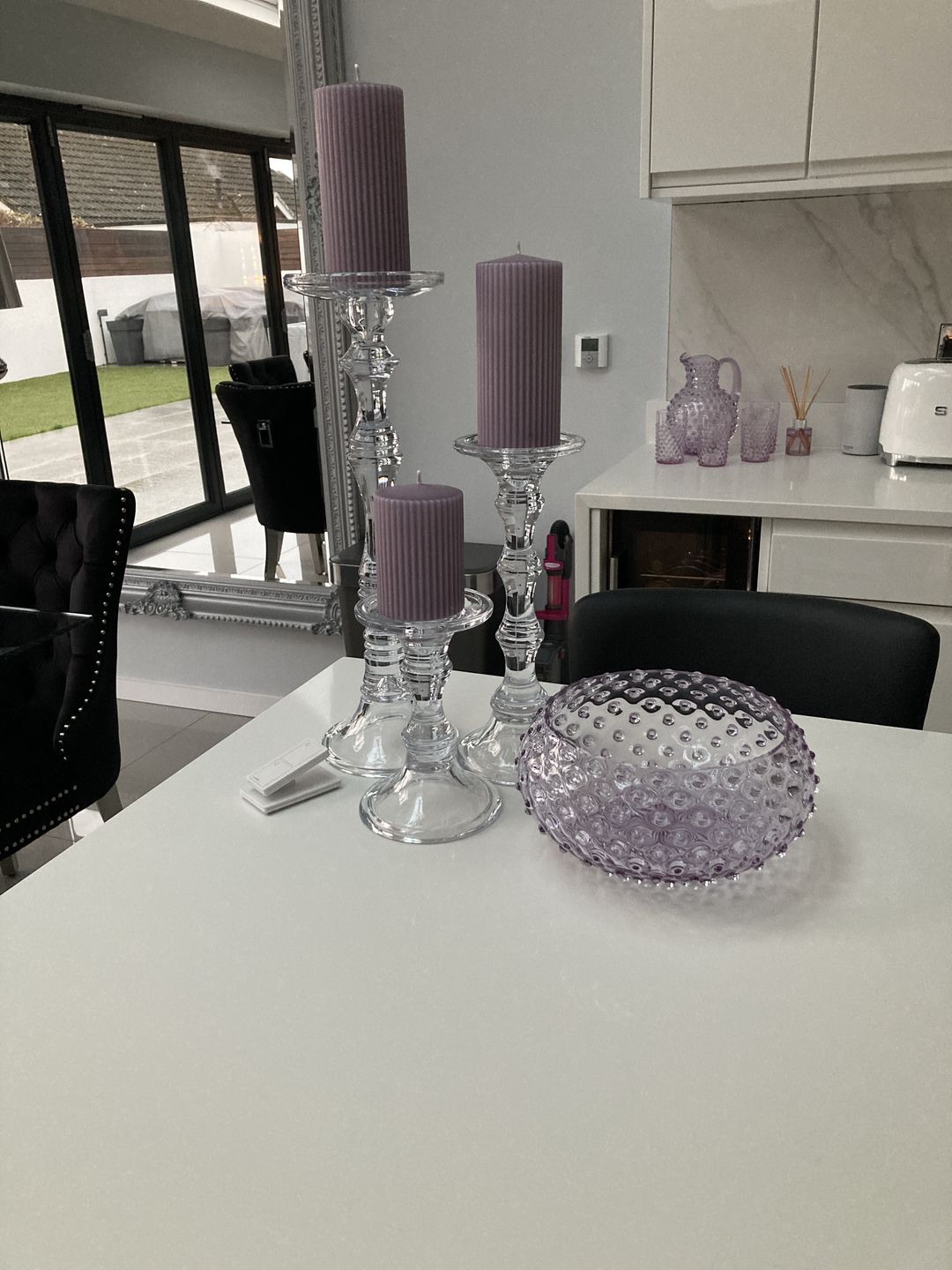 Customer photo review of Lilac Hobnail Bowl