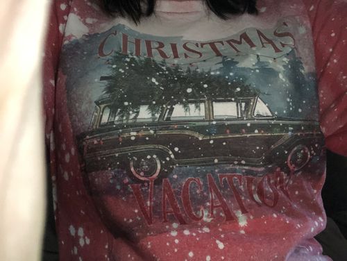 Customer photo review of Beautiful Christmas Vacation Long Sleeve Tee