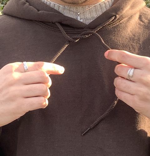 Customer photo review of .925 solid silver digital slime ring