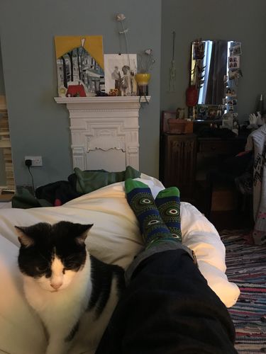 Customer photo review of No Wahala Mask & Sock Combo