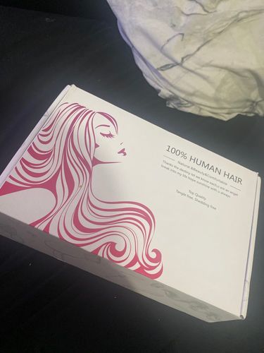 Customer photo review of Full Shine Clip in Extensions 100% Remy Human Hair 7 Pieces Off Black (#1B)