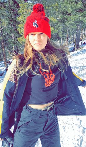 Customer photo review of 147 - Red Regret Hoodie Crop Top