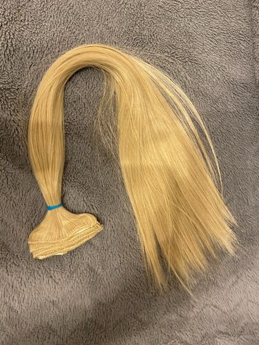Customer photo review of Full Shine Clip in Extensions 100% Remy Human Hair 7 Pieces Platinum Blonde (#60)