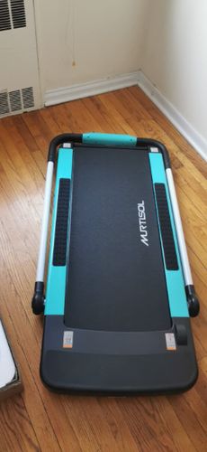Customer photo review of Murtisol 2 in 1 Folding Treadmill, 1.5HP Under Desk Electric Treadmill, Portable Walking Machine for Home, Office & Gym