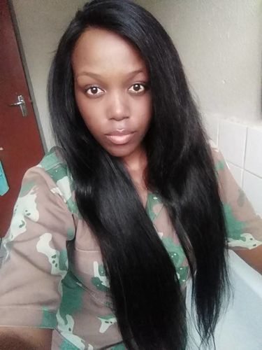 Customer photo review of Full Shine Sew In Hair Weft Bundles 100% Remy Human Hair Jet Black (#1)