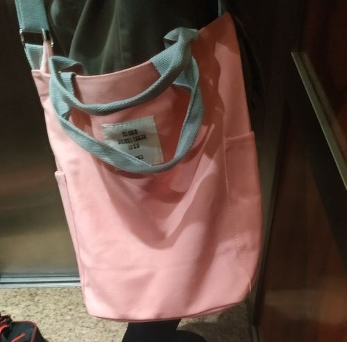 Customer photo review of Women Design Casual Patchwork Large yellow Canvas Shoulder Bag