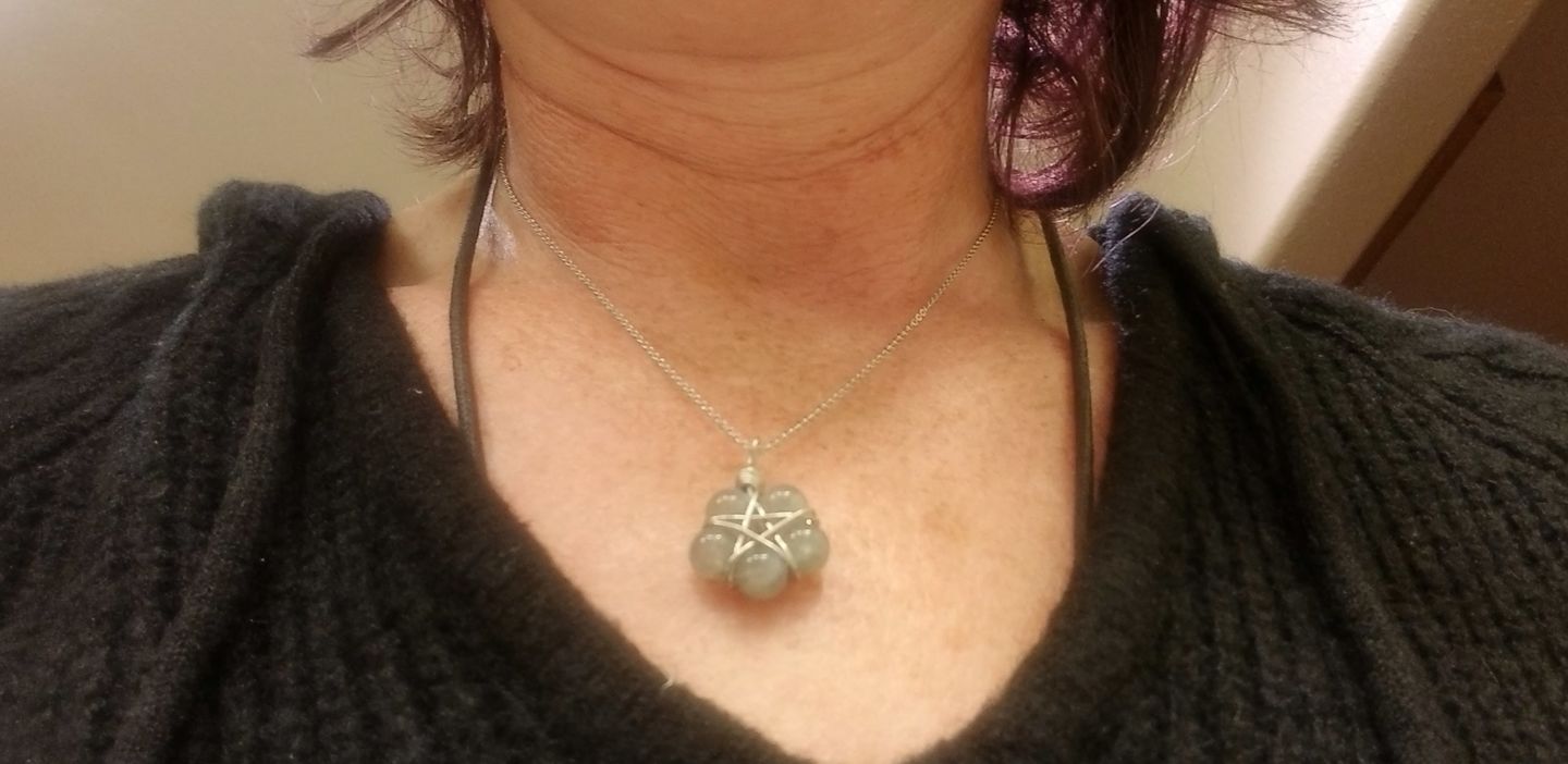 Customer photo review of Crystal Pentagram Necklace – Your Shield in Unsteady Times