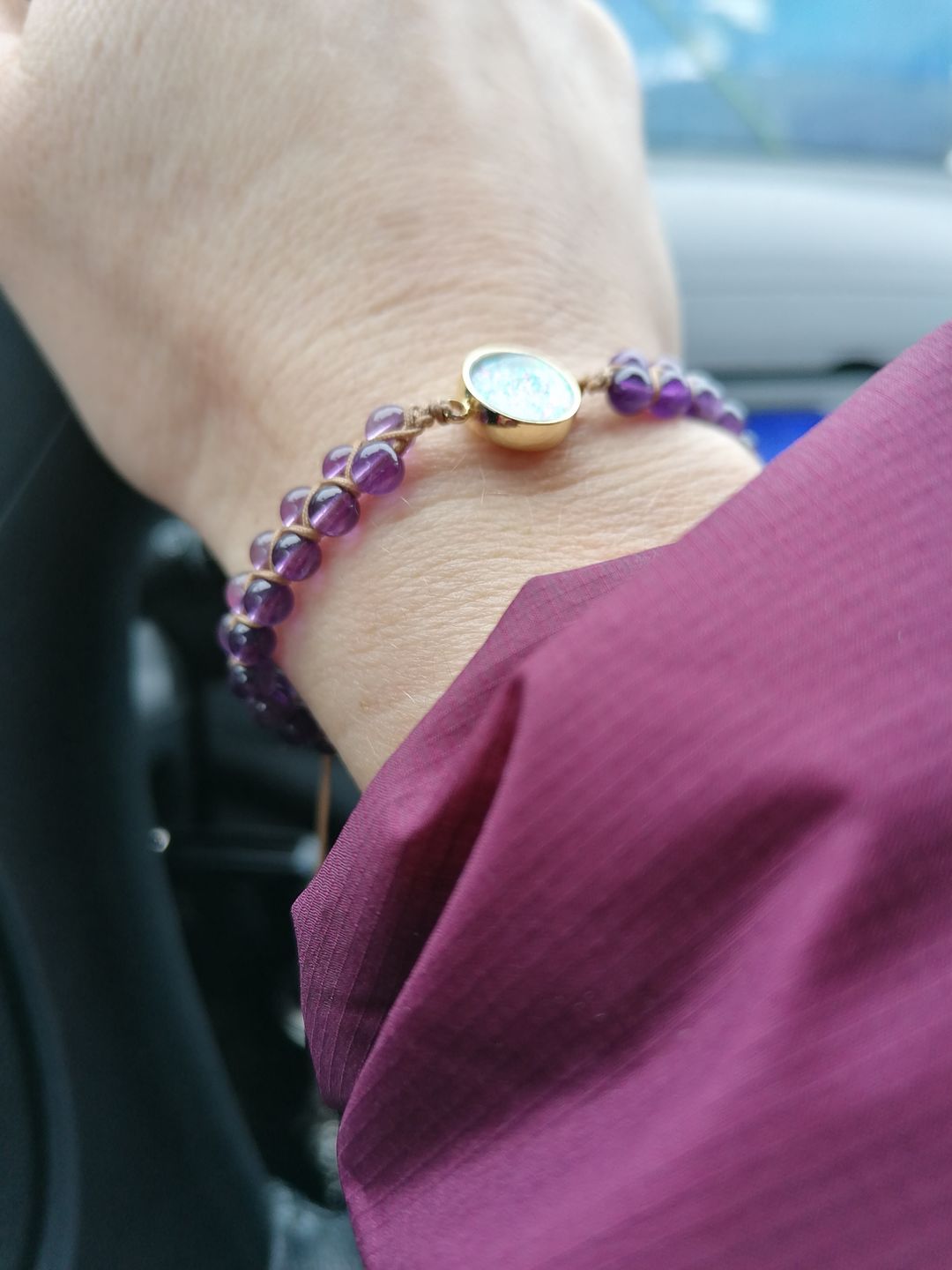 Customer photo review of Intense Amethyst Healing Bracelet