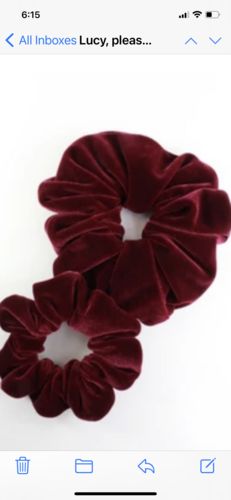 Customer photo review of Crimson Holiday Dreamy Scrunchie by TR