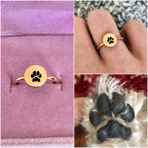 Customer photo review of Custom Paw Ring