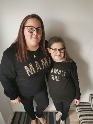 Customer photo review of Mama & Mama's Girl Leopard Sweatshirts (MRK X)