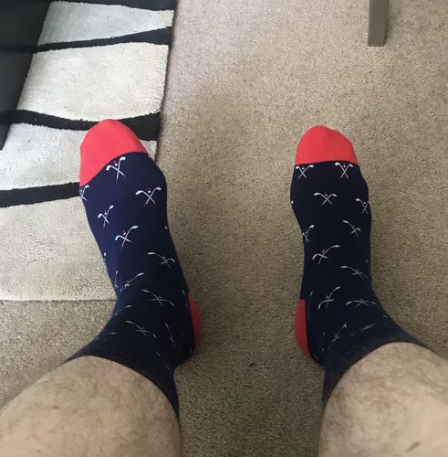 Customer photo review of Navy Golf Clubs