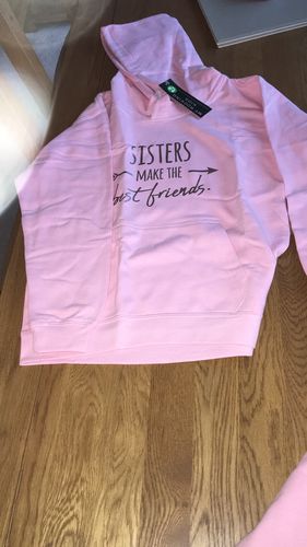 Customer photo review of Sisters Best Friend Pink Hoodies (MRK X)