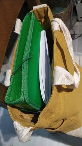 Customer photo review of Women Design Casual Patchwork Large yellow Canvas Shoulder Bag