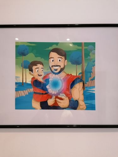 Customer photo review of Caricature cartoon dessinée à la main: En mode manga