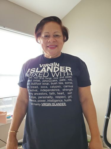 Customer photo review of Virgin Islander Mixed With "Fish and Fungi" T-Shirt