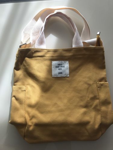 Customer photo review of Women Design Casual Patchwork Large yellow Canvas Shoulder Bag