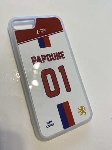 Customer photo review of Coque foot LYON OL - flocage 100% personnalisable - iPhone smartphone