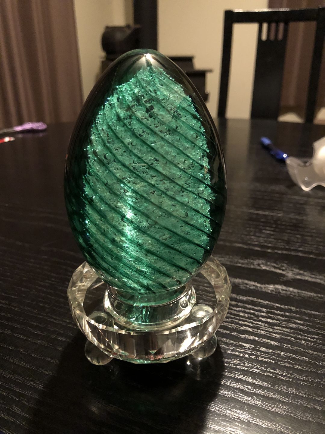 Customer photo review of Multi-Color Lucite Light Stand