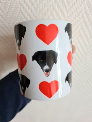 Customer photo review of Mug Personnalisé Chien