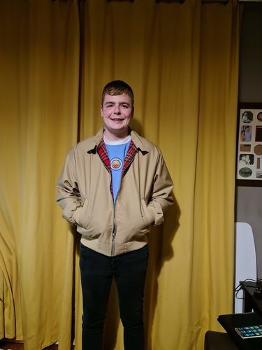 Customer photo review of Mens Classic Harrington Jacket - Camel