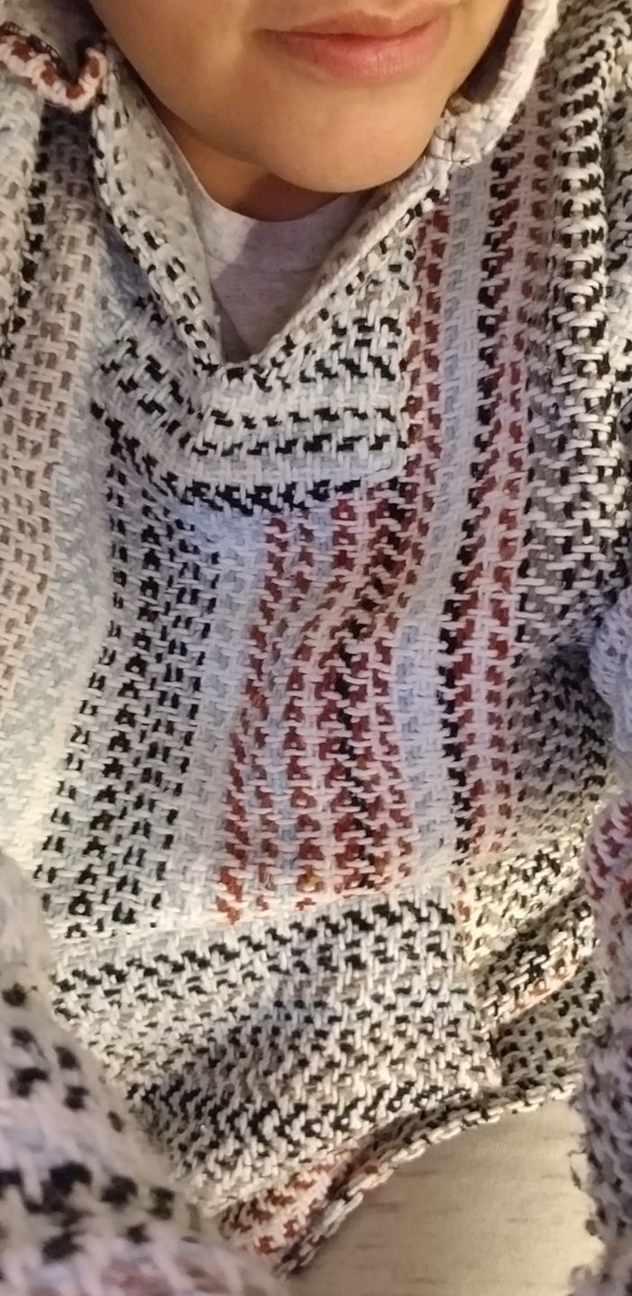 Customer photo review of Classic Stripe Terracotta Baja Hoodie