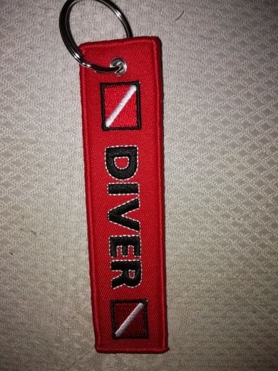 Customer photo review of Embroided Key Chain: Diver