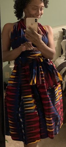 Customer photo review of African Print Urian Infinity Dress