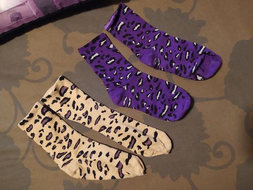 Customer photo review of Elettra Christmas Box: 3 pack Calze Leopardate