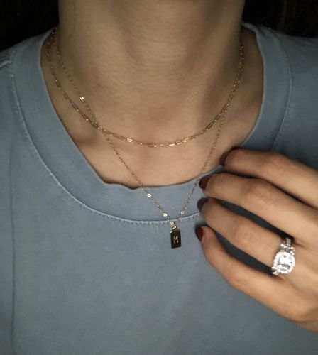 Customer photo review of Delicate Crinkled Link Chain