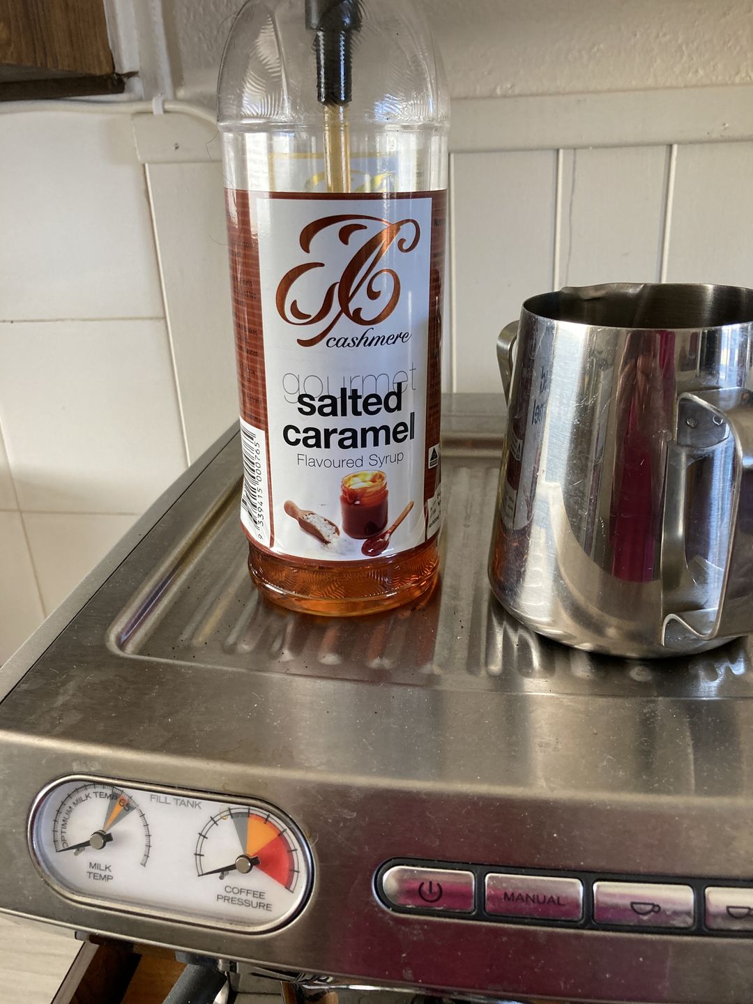Customer photo review of Salted Caramel Coffee Syrup