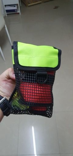 Customer photo review of Scuba Diving Meshbag Pouch Holder